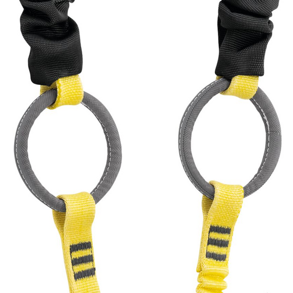 Petzl ABSORBICA-Y TIE-BACK Lanyard – The Petzl ABSORBICA-Y TIE-BACK is a Double Lanyard with integrated intermediate tie-back rings and a compact energy absorber. Designed for vertical progression on very large structures. Available with or without Connectors. Shop now. – Now available at MTN Shop US.