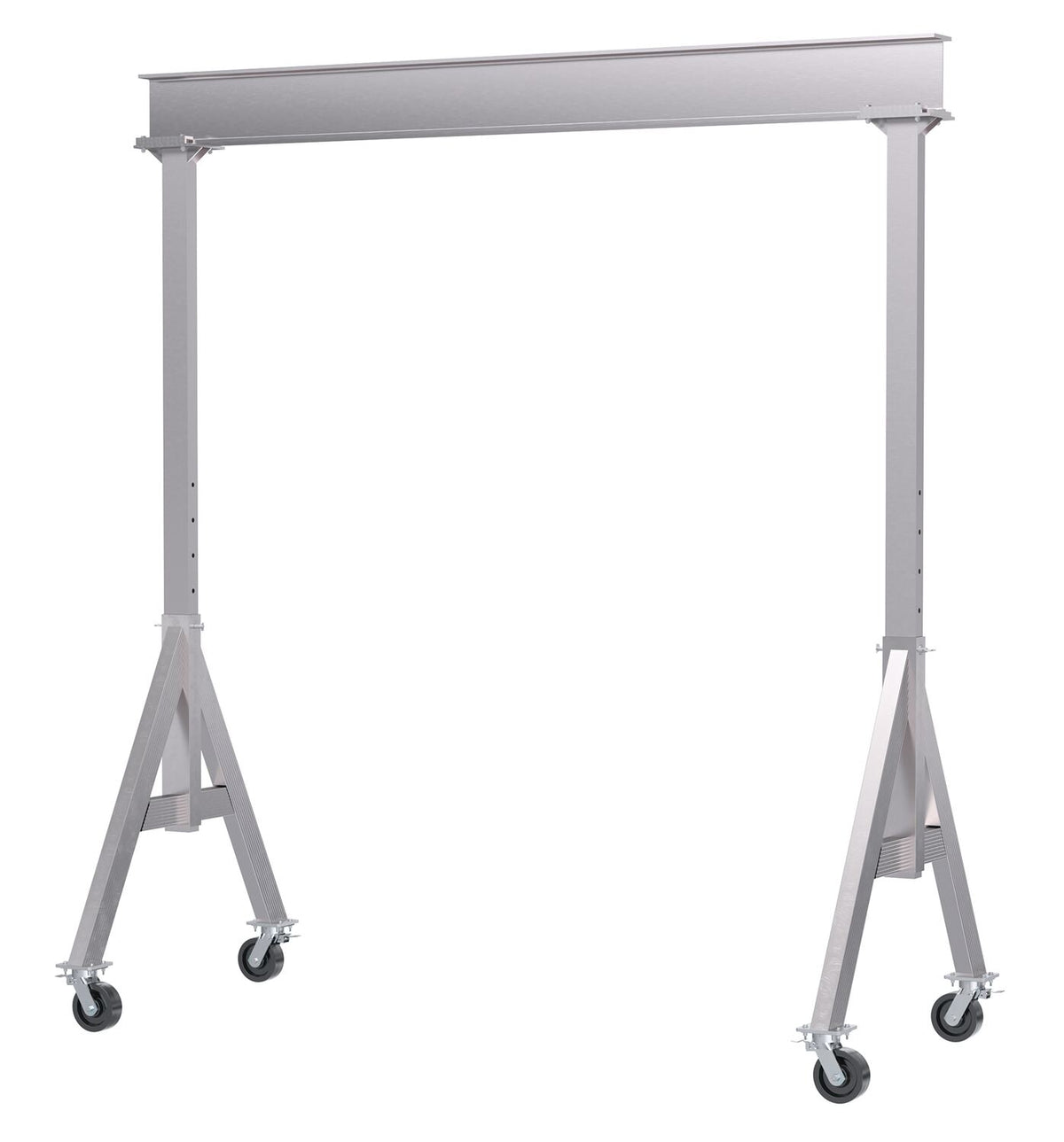 Grúas pórtico de aluminio de altura ajustable de Vestil Manufacturing Corp con ruedas de bloqueo total: ahora disponibles en MTN Shop US.
