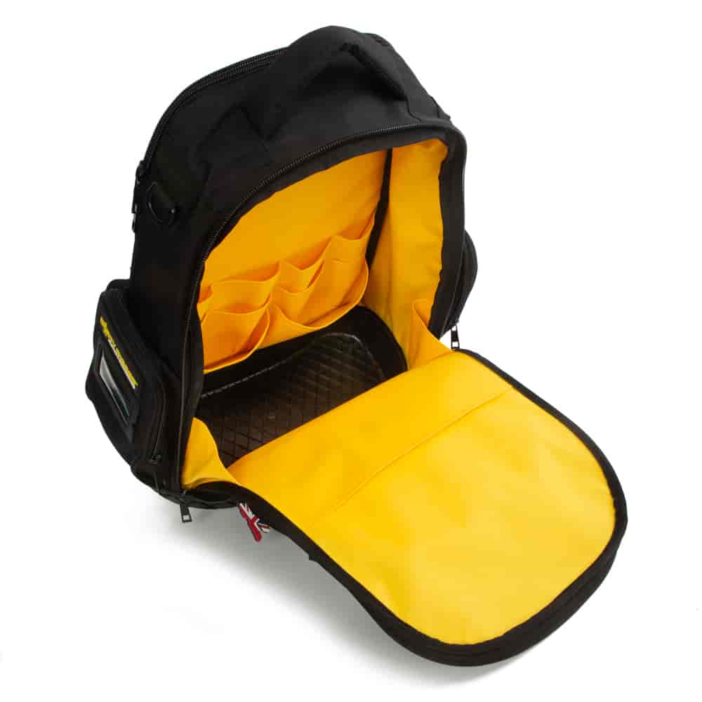 Dirty Rigger Technicians Backpack– The Dirty Rigger Gear Bag has 12 liters of space for tools, tablets, and more. This padded tool bag with shoulder strap is ideal for riggers, construction use, and more. – Now available at MTN Shop US.