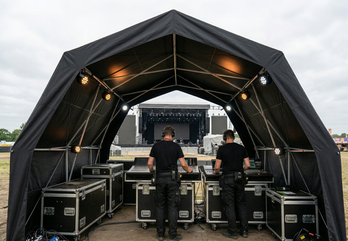 Konligo commercial pop-up tent set up as a front-of-house booth at a live event - imagen 7