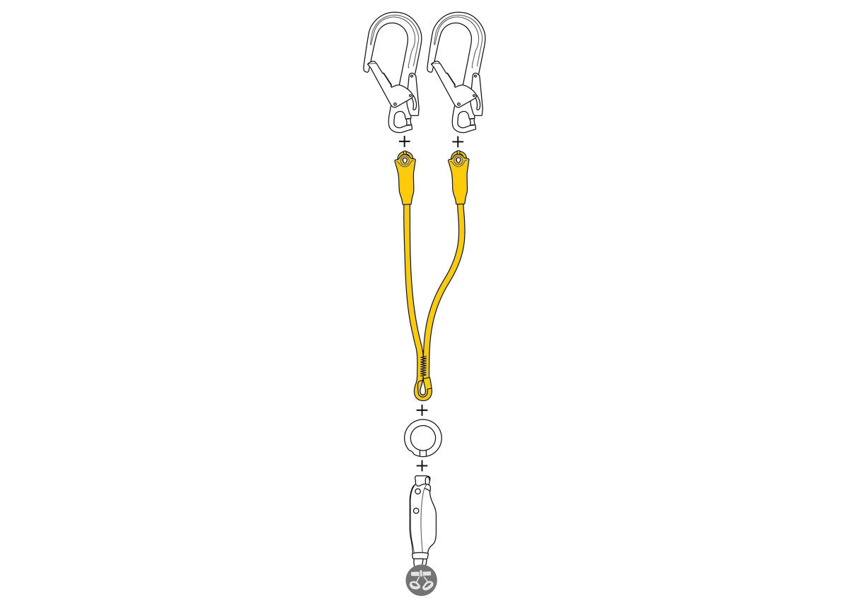 Petzl Jane-Y non-adjustable lanyard for fall protection