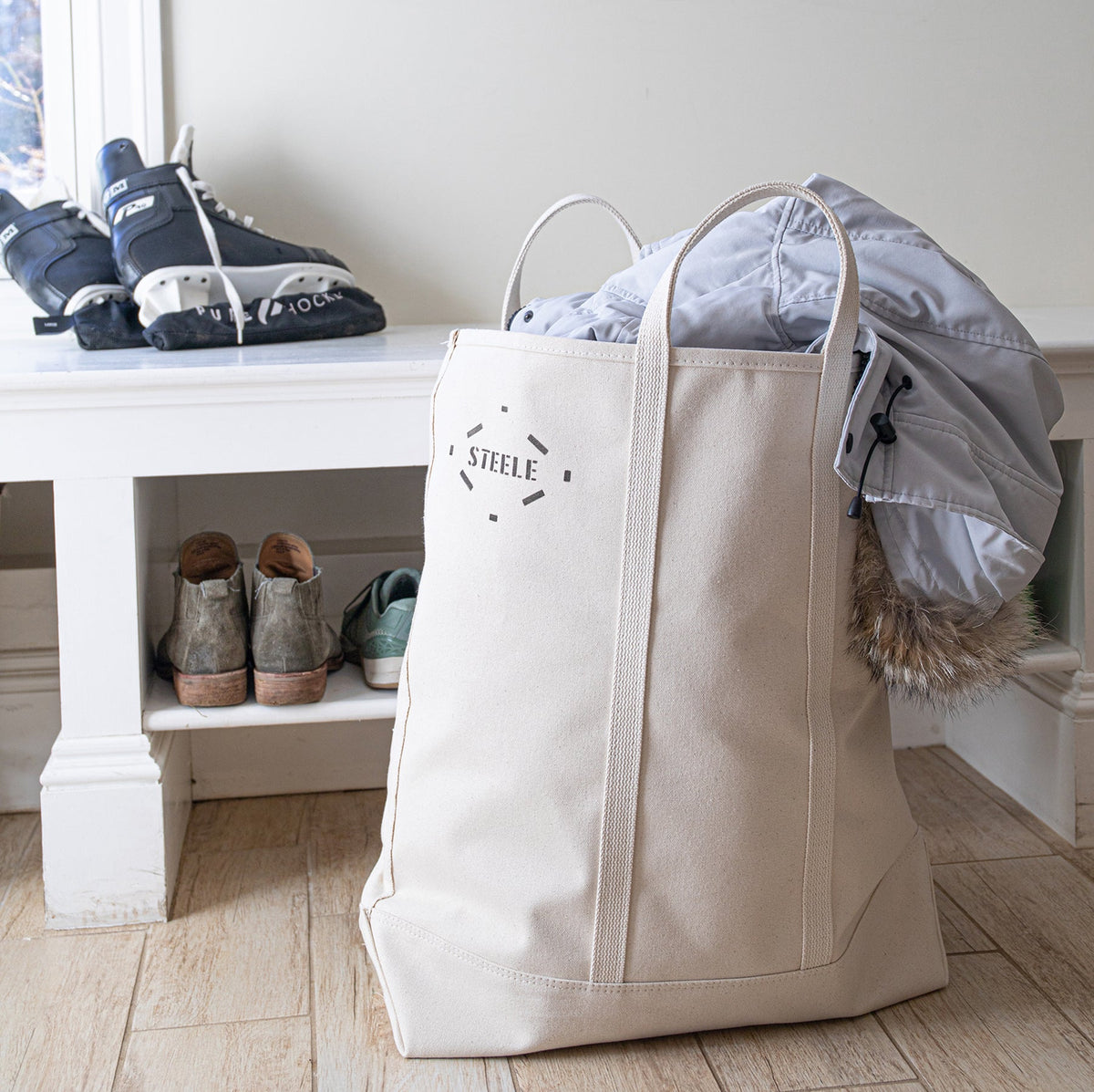Bolso tote de lona natural Steele Canvas Basket Corp - Alto 5 "– – Ahora disponible en MTN Shop EE. UU.