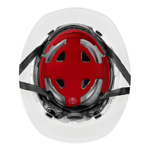 KASK Zenith X2 FR Full Brim safety helmet, interior view with red fire resistant padding - imagen 4
