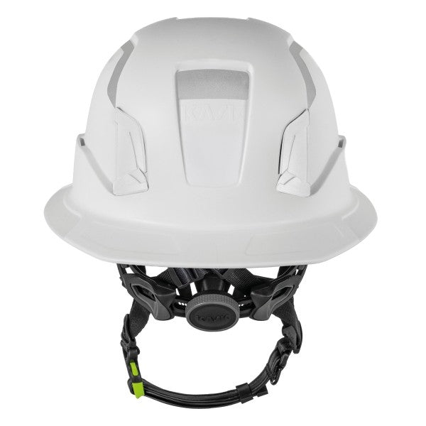 KASK Zenith X2 Full Brim Hi Viz safety helmet in white, top view showing the full brim shape - imagen 5