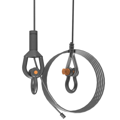Adaptive Technologies Group CC-096 adjustable safety cable with shackles, clutch lock and coiled wire rope