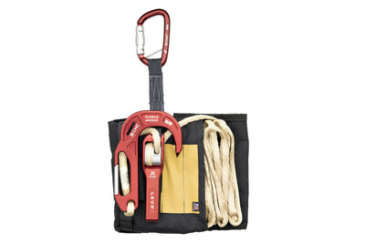 CMC LEVR Escape System, firefighter escape system with descender and line, SKU 500365, detail view