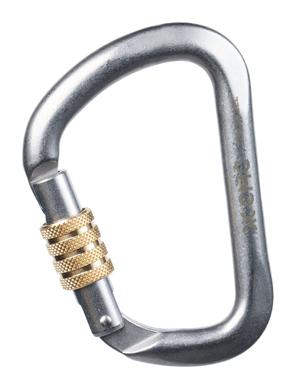 CMC Prosteel Carabiners, steel locking carabiner with high strength rating, SKU 300090