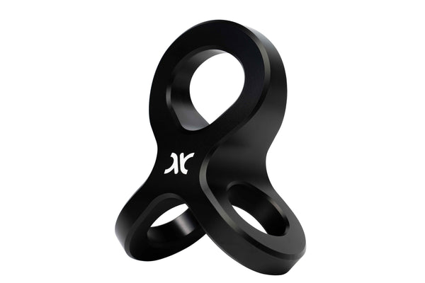 CMC SQUID Rig Plate, black anodised aluminium multi-planar rigging plate with large carabiner holes