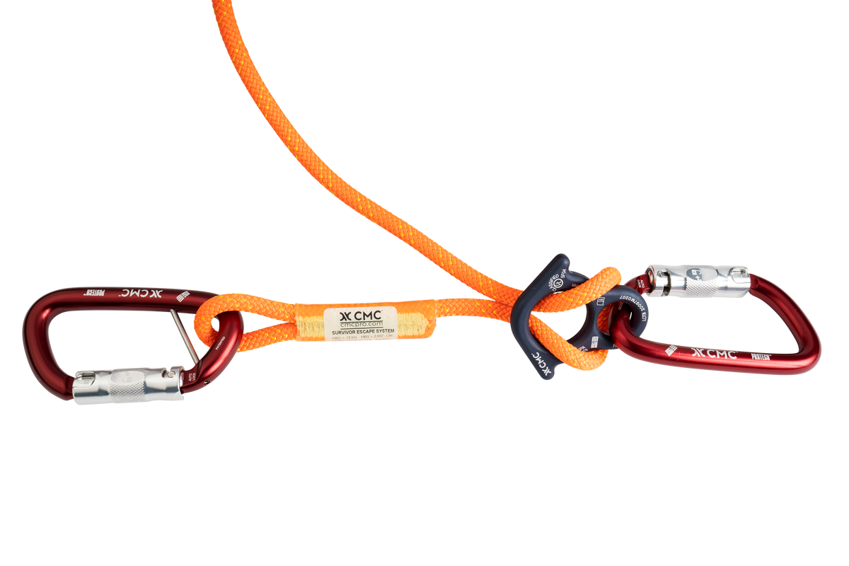 CMC Survivor 8 Escape System, escape system with figure-eight descender and escape line, rear view - imagen 5
