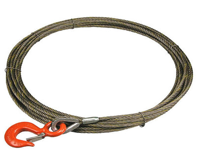 Winch Line 6X19 Iwrc W/Eye Hook & Latch One End Permaloc
