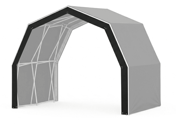 Konligo The Tent Front Banner, Black, sleek front-facing brand surface.