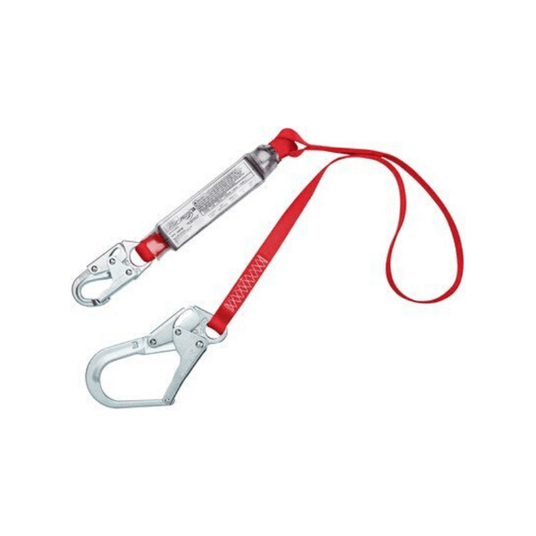 Paquete de línea de vida de una sola pierna con absorción de impactos 3M™ Protecta® PRO™ con gancho de presión de bloqueo automático y gancho de barra de refuerzo de acero de bloqueo automático