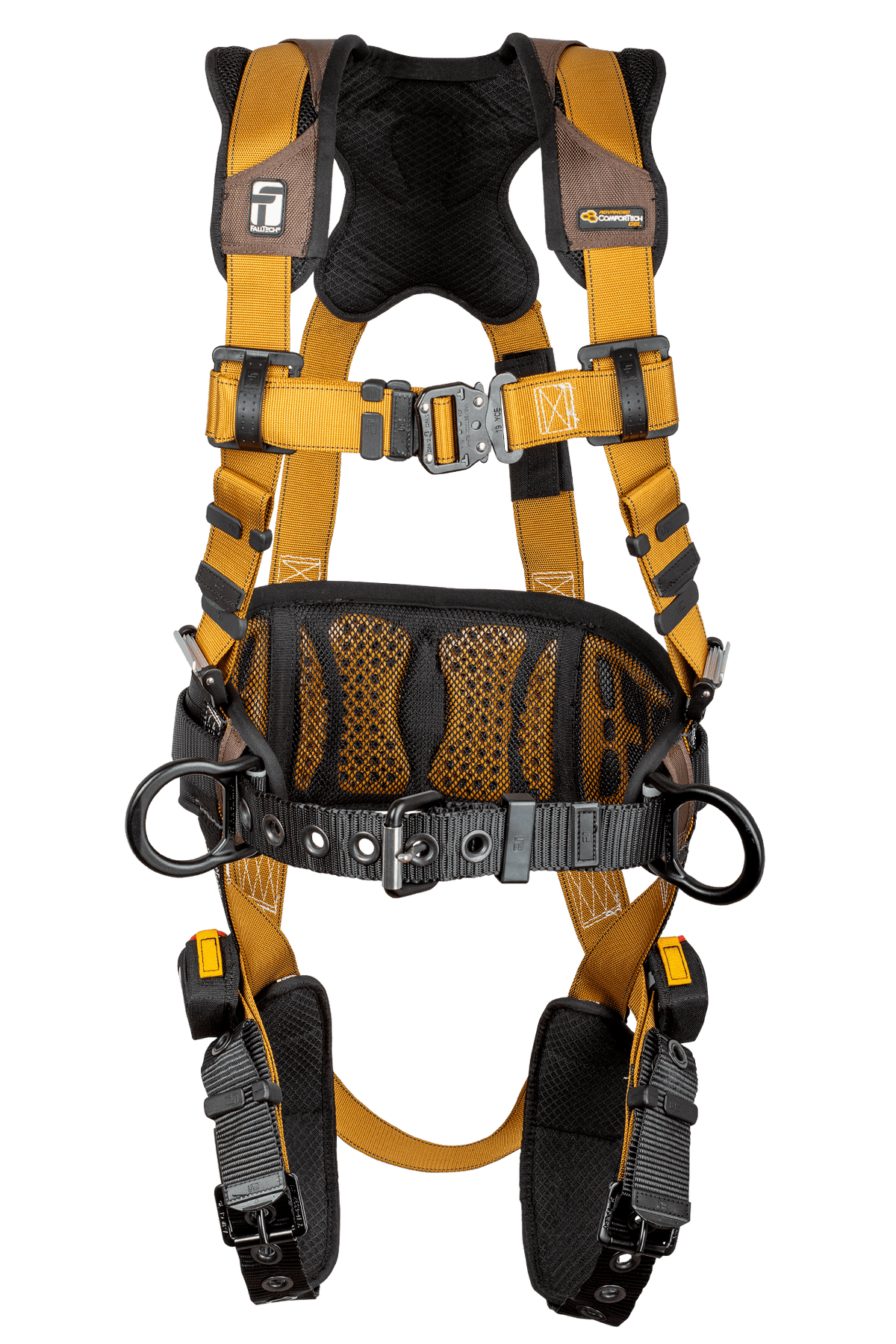 Construction Belted Full Body Harness, Tongue Buckle Leg Adjustment