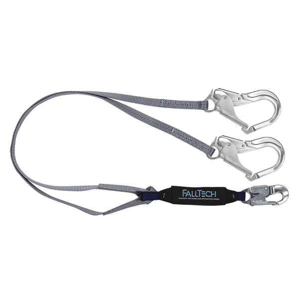 Energy Absorbing Lanyard, Double-leg with Aluminum Connectors