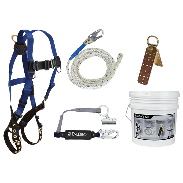 Kit de techador con anclaje reutilizable con bisagras y ajustador de cuerda de arrastre