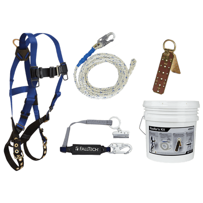 Kit de techador con anclaje reutilizable con bisagras y ajustador de cuerda de arrastre