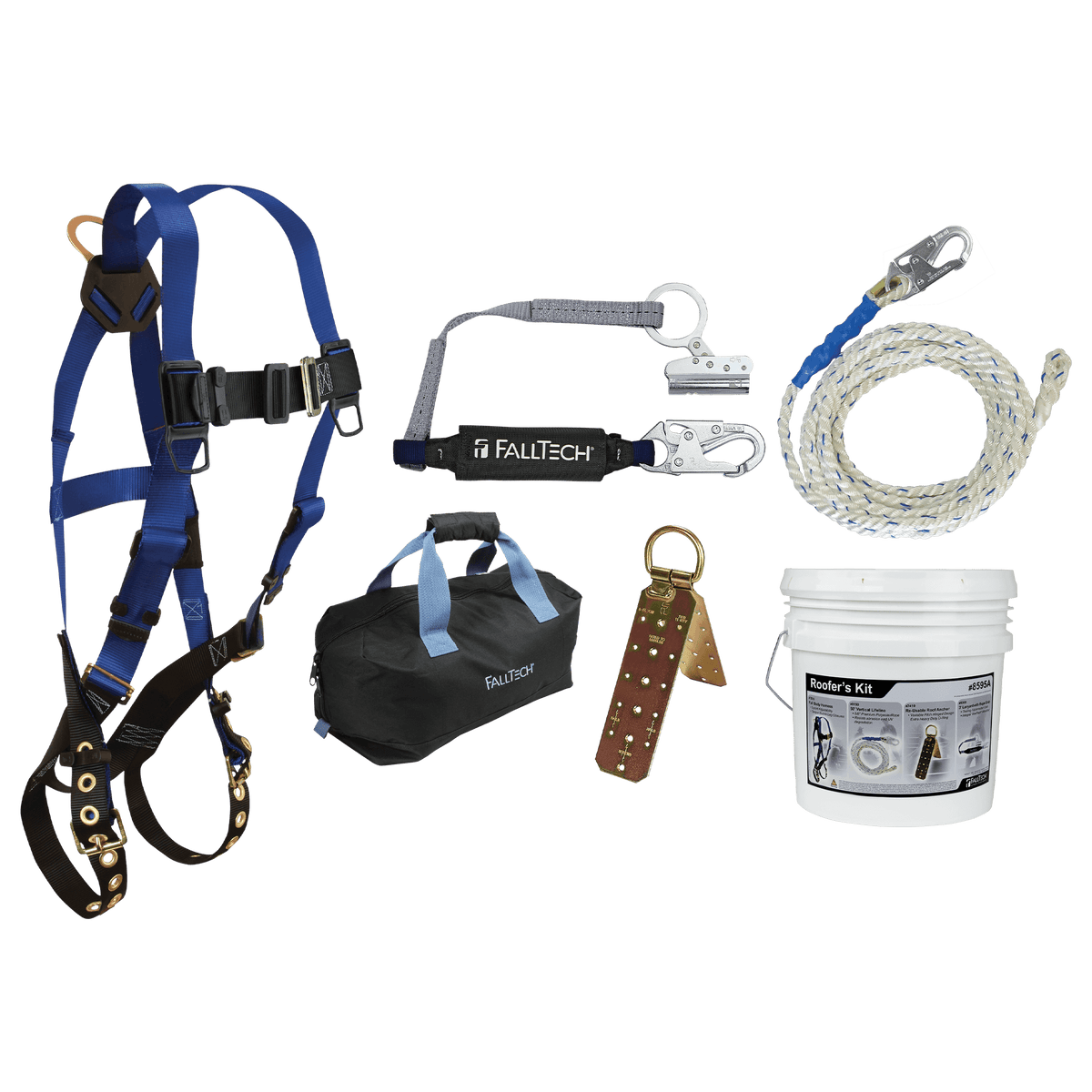 Roofer's Kit with Hinged Reusable Anchor