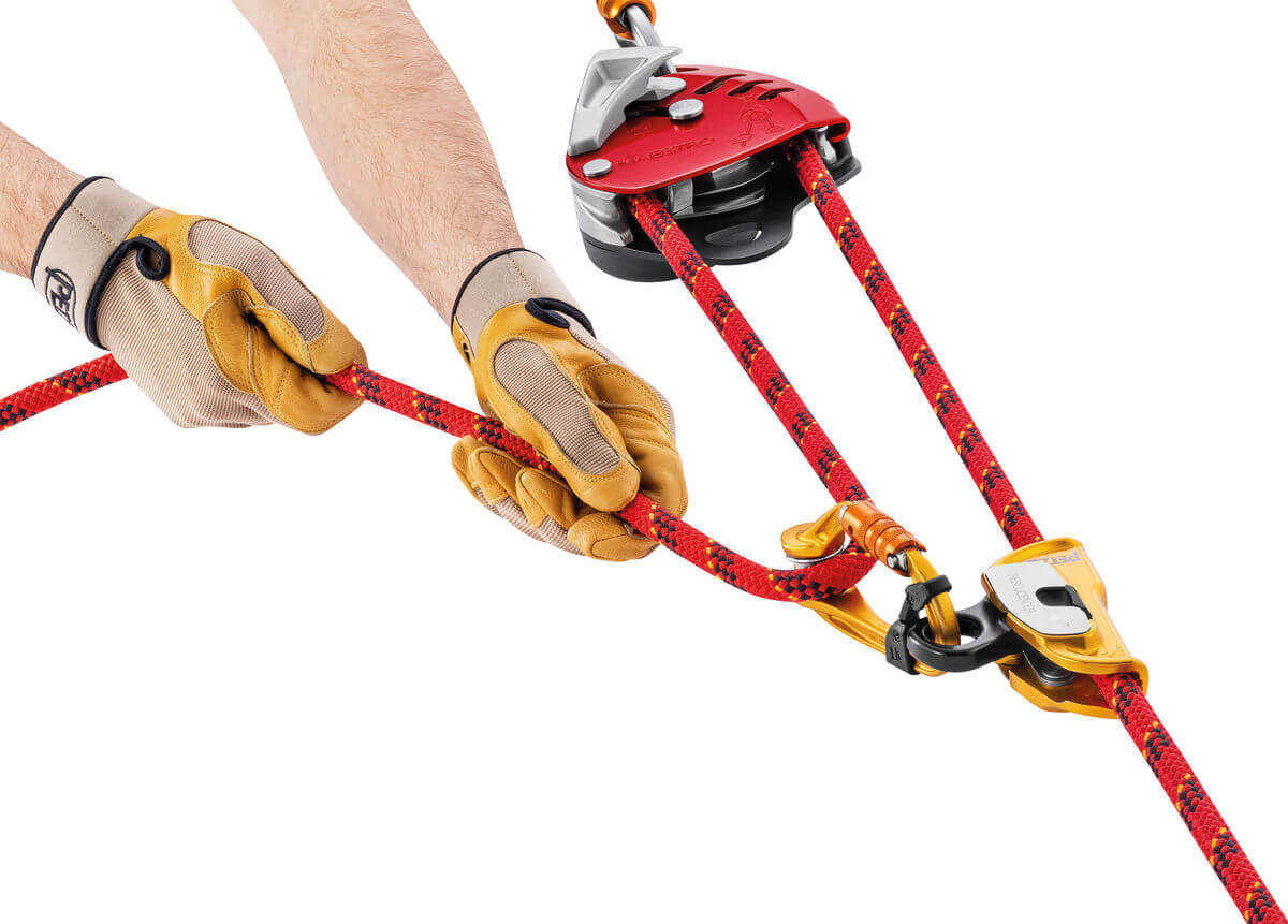 Dispositivo de descenso/aseguramiento Petzl MAESTRO® L - Polea de captura de progreso integrada - imagen 5