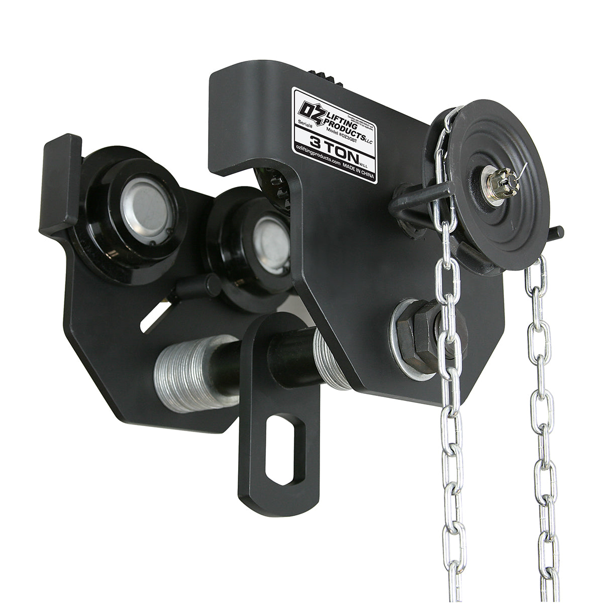 OZ Lifting Geared Beam Trolley– The Oz Lifting geared beam trolley is designed for use with manual or powered hoists to shift loads across a lateral plane with gearing for positive load positioning. The trolley is available with lifting capacities ranging from 1 ton to 30 tons. The trolley has a lightweight and robust construction that is both maneuverable and durable. – Now available at MTN Shop US. - imagen 6