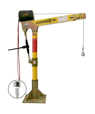 OZ Lifting Compozite Davit Crane - 1200 lb– The Compozite Davit Crane is a lightweight and portable crane with an impressive 1200lbs lifting capacity. The crane can be set up by one person and no tools are required for assembly. The boom/extension and mast are made of advanced composite material which is 40% lighter than steel. – Now available at MTN Shop US.