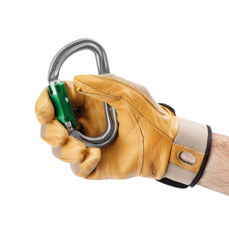 Mosquetón Petzl Am'D PIN-LOCK - Pasador de desbloqueo instalado en el guante