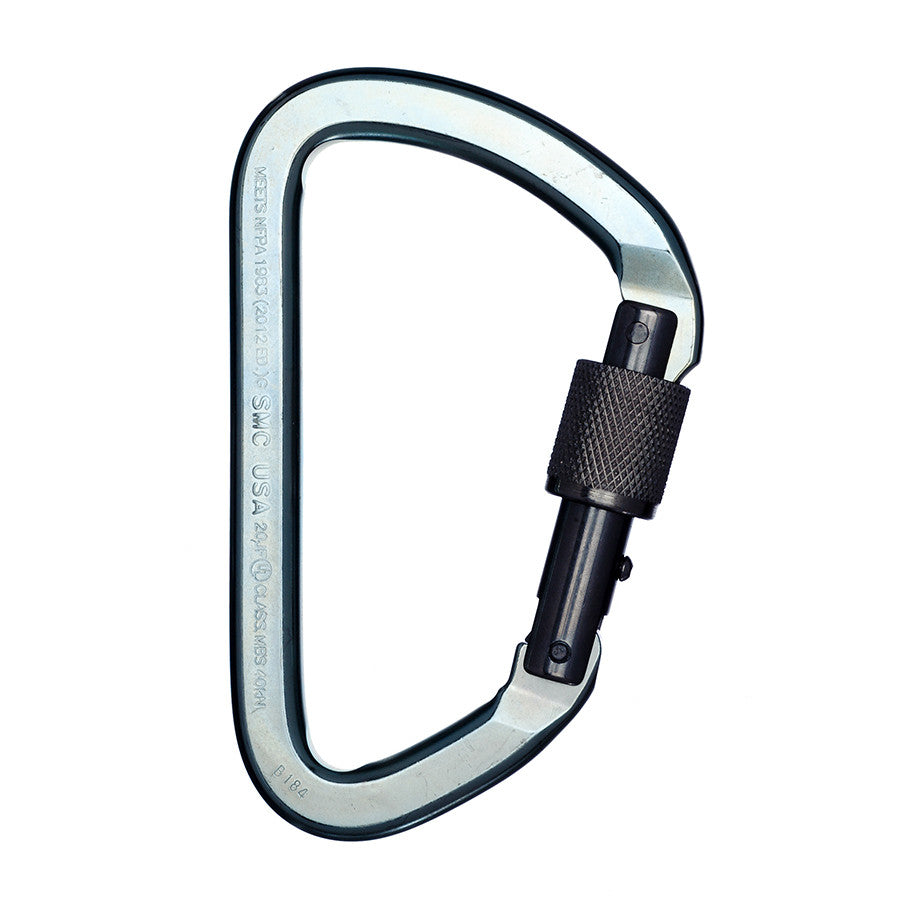Mosquetón de acero con bloqueo de aleación PMI SMC Lite – NFPA– Los mosquetones de acero con bloqueo de aleación SMC Lite cumplen con la norma NFPA, son compactos y livianos. Popular en trabajos de espeleología y rescate en montaña. MBS: 10,116 lbf – Ahora disponible en MTN Shop US.