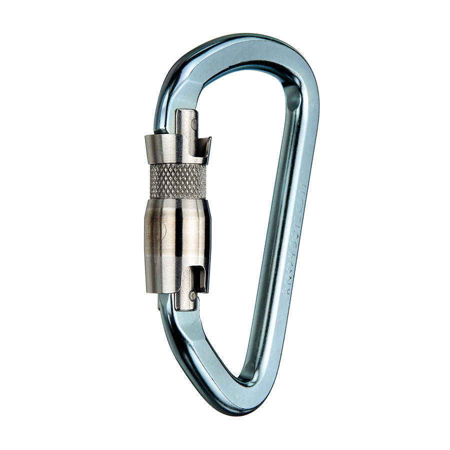 Mosquetón de acero PMI SMC Triguard Auto-Lock Lite - NFPA: el mosquetón de acero SMC Triguard Auto-Lock Lite - NFPA es un mosquetón de acero de aleación ligera con una puerta de triple acción para máxima seguridad. Transferencia suave del enganche Munter: ahora disponible en MTN Shop EE. UU. - imagen 3