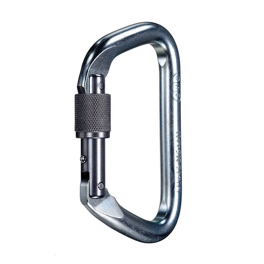 PMI SMC Large Locking D Steel Carabiner – NFPA– The SMC Large Locking D Steel Carabiner – NFPA is ideal for usage by fire and rescue professionals. Zinc-coated finish great for tactical use. Stainless steel option available – Now available at MTN Shop US.