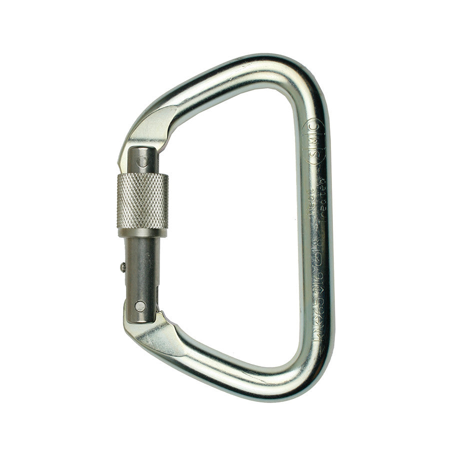PMI SMC Large Locking D Steel Carabiner – NFPA– The SMC Large Locking D Steel Carabiner – NFPA is ideal for usage by fire and rescue professionals. Zinc-coated finish great for tactical use. Stainless steel option available – Now available at MTN Shop US.
