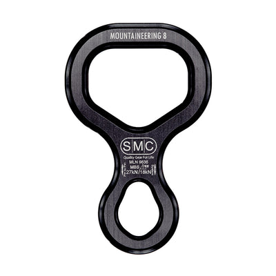 PMI SMC Mountaineering 8– SMC’s Mountaineering 8 descender is easy to rig and operate while wearing gloves. Very smooth action on belay or rappel and works well with single & double ropes – Now available at MTN Shop US.