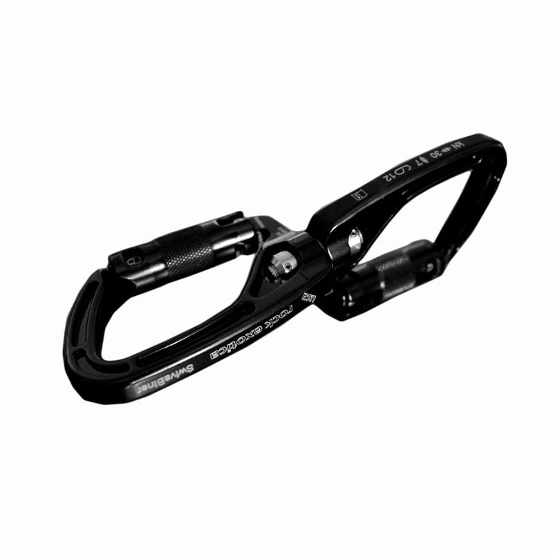 Rock Exotica SwivaBiner (Auto-Lock): el SwivaBiner cuenta con un casquillo de alta resistencia que resistirá un mayor abuso que un rodamiento. – Ahora disponible en MTN Shop US.