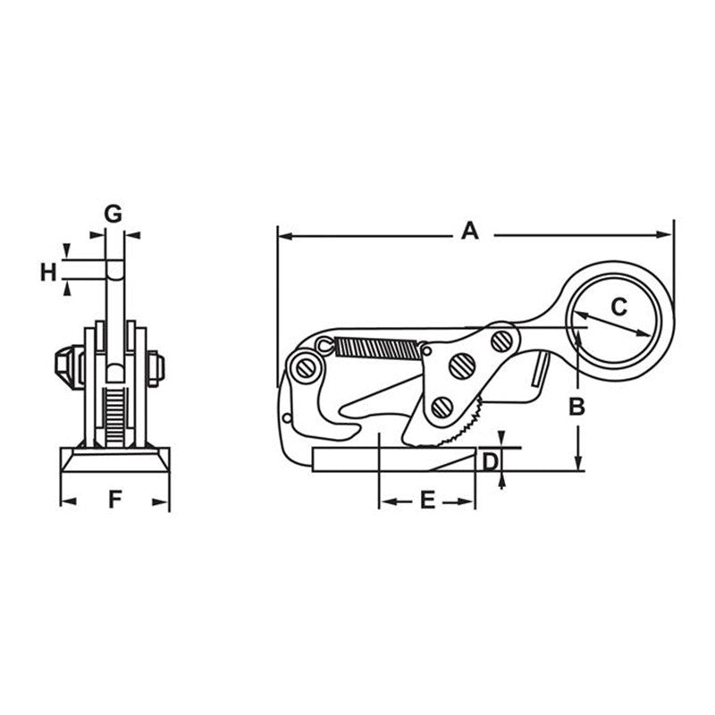 Camlok™ THS Plate Clamp– CM’s Camlok THS Plate Clamps can be used with single or two leg slings with a maximum angle of 60°. These clamps are designed to be used on structural steel plates up to a surface hardness of 300 Brinell (32HRc), providing that the plate can withstand the forces imposed. Trust in the Camlok brand to handle your materials safely and reliably every time. – Now available at MTN Shop US. - imagen 2