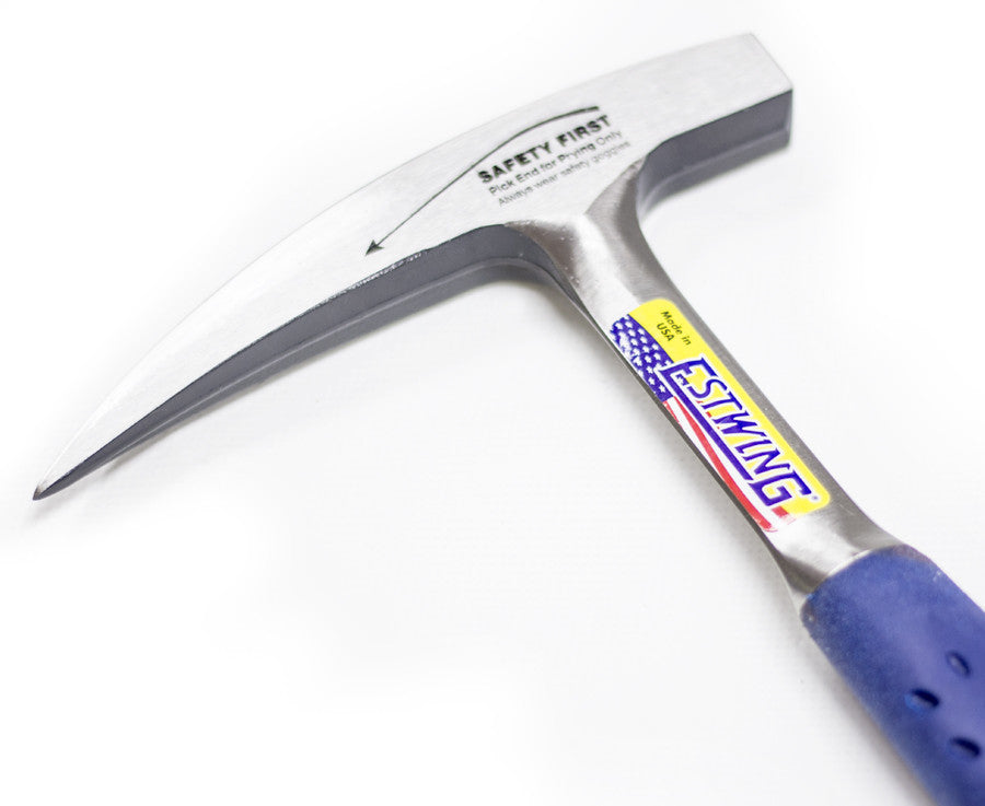 Estwing 22 oz. Solid Steel Rock Pick Hammer– The Estwing Rock Pick Hammer is made of solid steel and forged in one piece. Shock reducing grip reduces impact shock up to 70%. Single pick hammer design. Made in the USA – Now available at MTN Shop US. - imagen 2