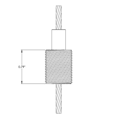 Griplock - Agarre para cable de 3/32" y 1/8" (Rosca: M16 x 1,00 mm)