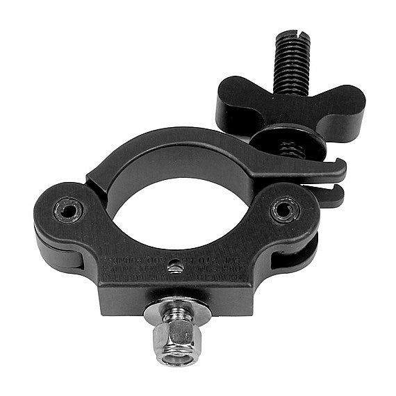 The Light Source Mega-Slim Coupler MSCB-1/2CS-NH — black low-profile lighting clamp without hardware, showing clamp body for custom bolt configurations. - imagen 7