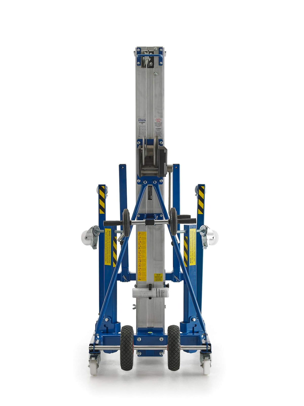 Elevador industrial Kuzar de 300 kg/7,3 m - HAMMER 73: fabricado en España, este apilador de alta resistencia, muy asequible, incorpora un sistema de freno de inercia. Tiene ruedas de alta calidad y un potente cabrestante para una elevación eficiente. – Ahora disponible en MTN Shop US.