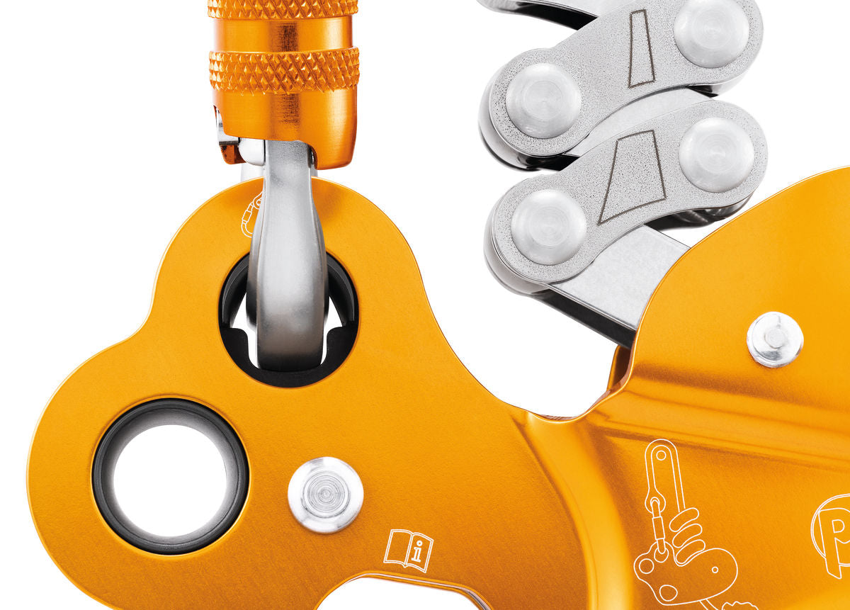 Prusik mecánico Petzl ZIGZAG® para el cuidado de árboles - Orificio de fijación superior