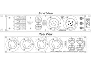 Motion Labs Rac Pac rack mount power distribution unit with breakered outlets for equipment racks - imagen 11