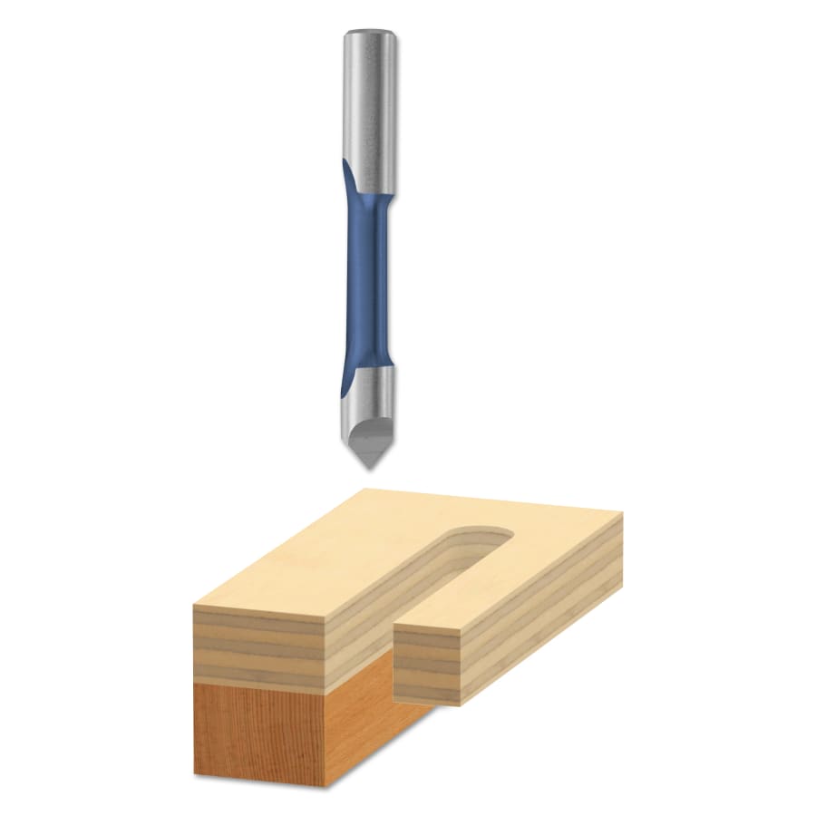 Bosch Power Tools 1/4" Pilot Panel Bit - 1-Flute HSS