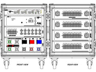 Motion Labs rolling rack PDU with front power meter, 5 wire cam input and thru, and breakered outputs in a shock-mounted ATA case - imagen 9