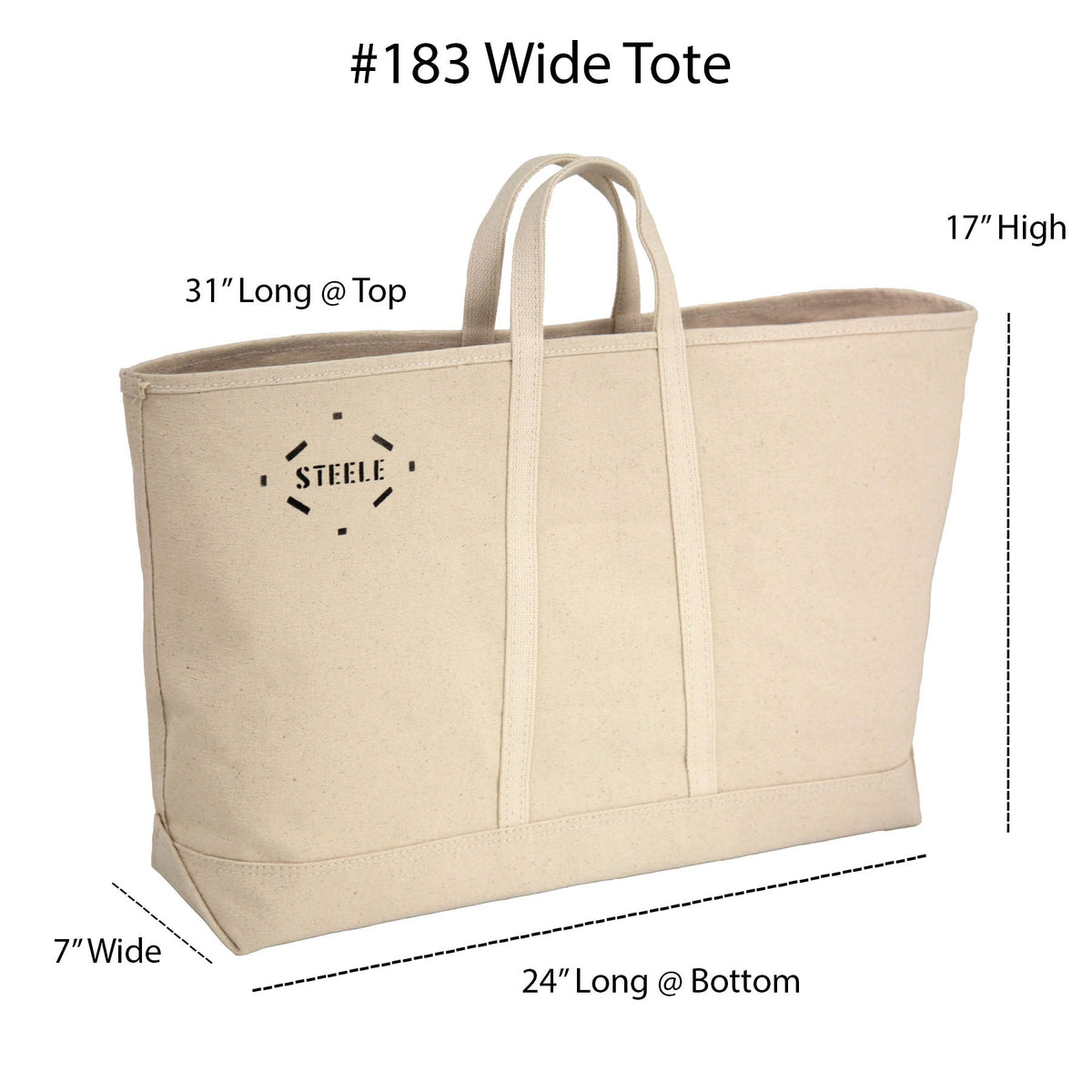 Bolso tote de lona natural Steele Canvas Basket Corp - Ancho 5 "– – Ahora disponible en MTN Shop EE. UU.