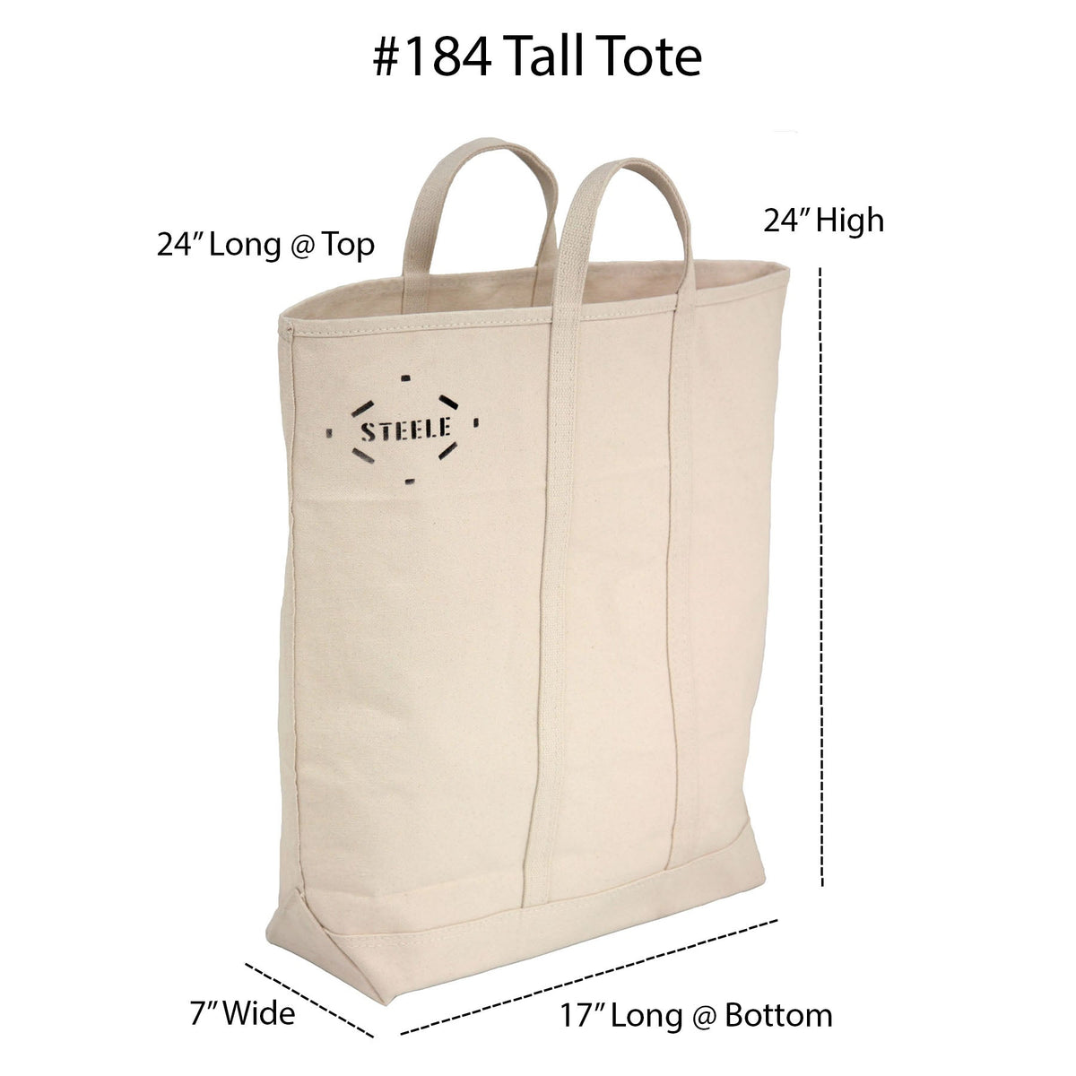 Bolso tote de lona natural Steele Canvas Basket Corp - Alto 5 "– – Ahora disponible en MTN Shop EE. UU.