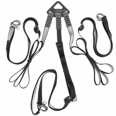 KONG Octopus RIB lifting system with aluminium rigging plate, snap shackles and loop straps