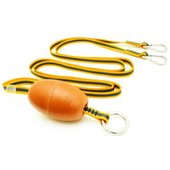 KONG TORA RIB towing bridle coiled showing orange float and stainless steel towing ring - imagen 2