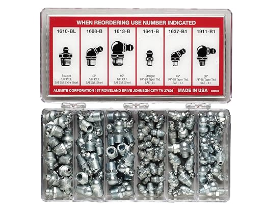 Alemite Vehicle Fitting Assortments, Includes 96 Assorted Fittings– – Now available at MTN Shop US.