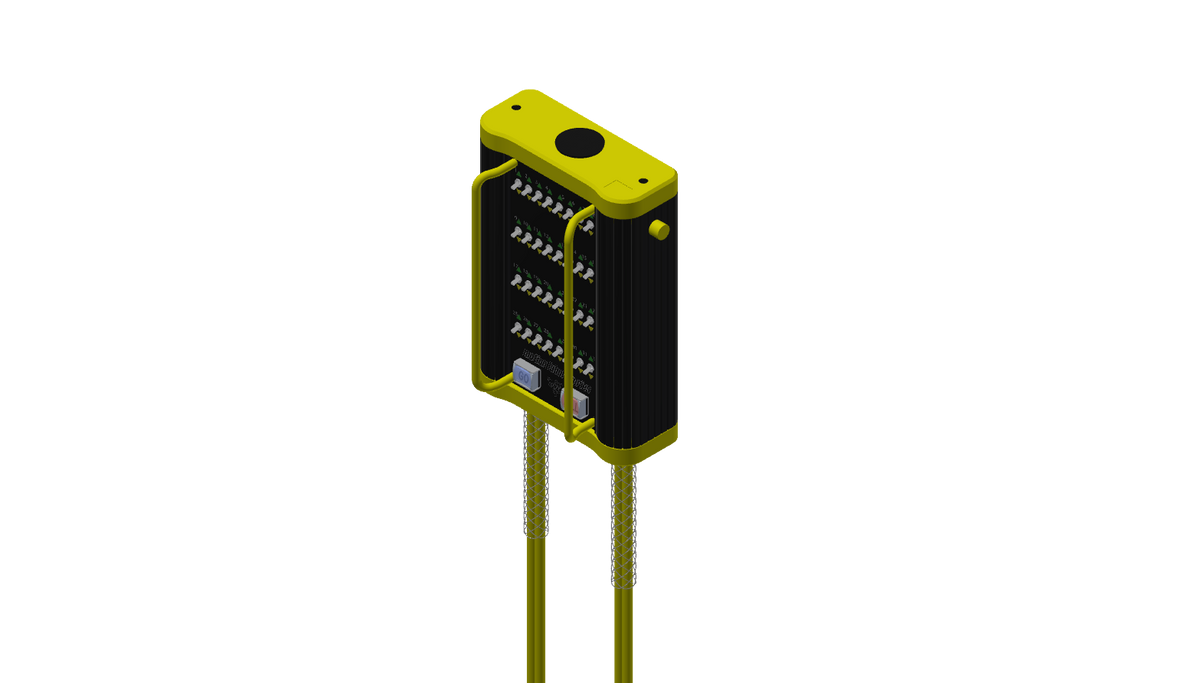 Motion Labs 32 channel yellow hand held chain hoist remote control, large frame with four 5 ft tails - imagen 3