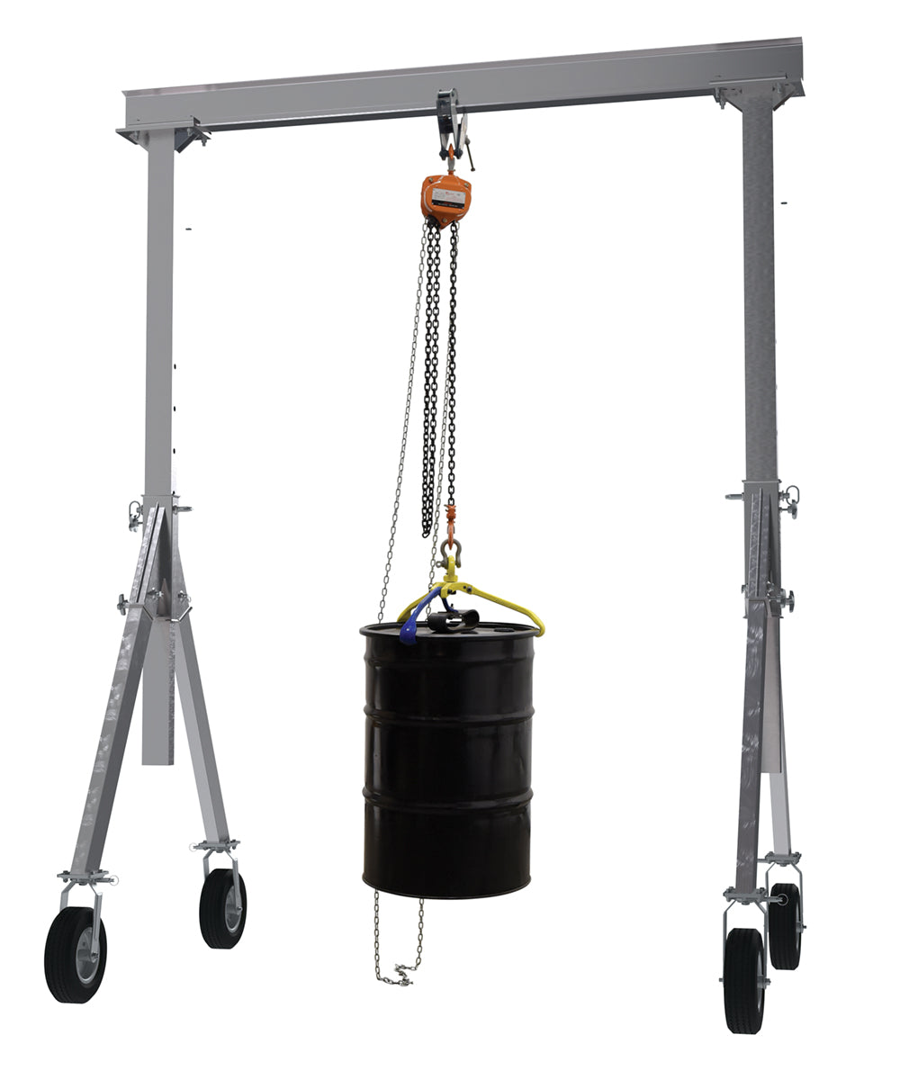 Vestil Manufacturing Corp Adjustable Height Aluminum Gantry Cranes with Pneumatic Casters– – Now available at MTN Shop US.