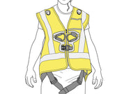 Chaleco Petzl Hi-Viz para arneses NEWTON: el arnés anticaídas NEWTON EASYFIT HI-VIZ tiene un chaleco de color fluorescente con tiras reflectantes, lo que hace que el trabajador sea muy visible. Fácil de poner gracias al diseño EasyFit. Disponible en 2 tamaños. Compra ahora. – Ahora disponible en MTN Shop US. - imagen 2