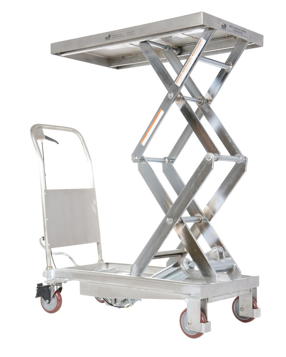 Carros elevadores hidráulicos parcialmente de acero inoxidable de Vestil Manufacturing Corp– – Ahora disponibles en MTN Shop US. - imagen 2