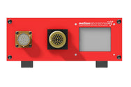 Motion Labs CT-001 26-pin remote hoist cable tester with red front panel, circular connector ports, and touchscreen display. - imagen 2